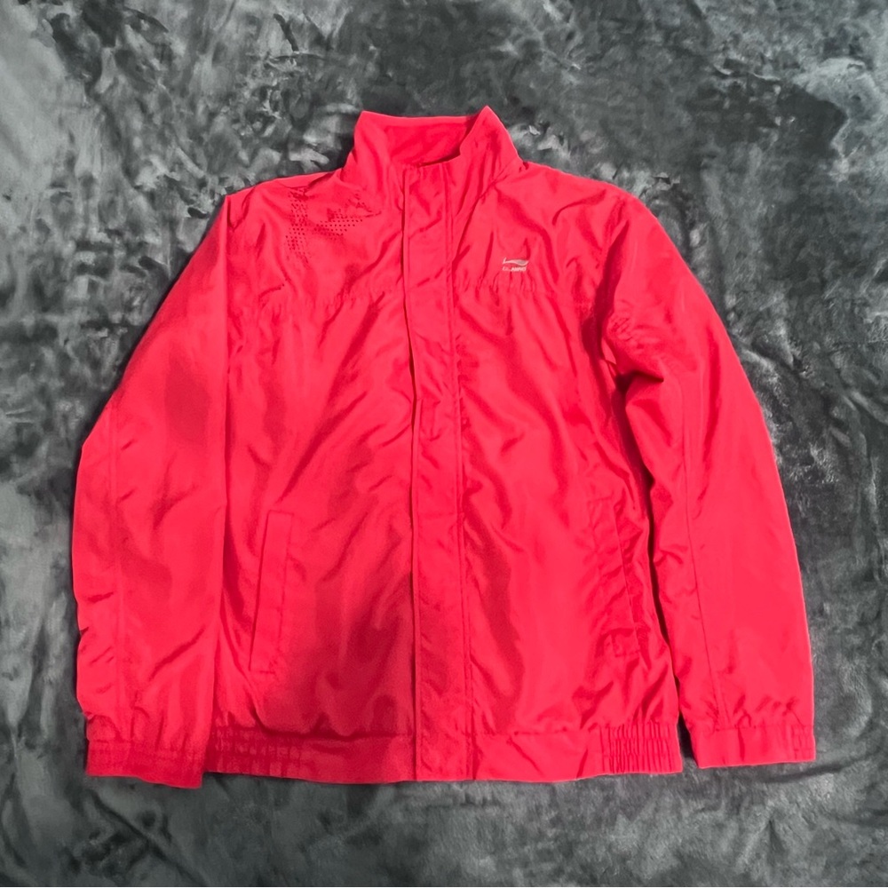 Red rain jacket